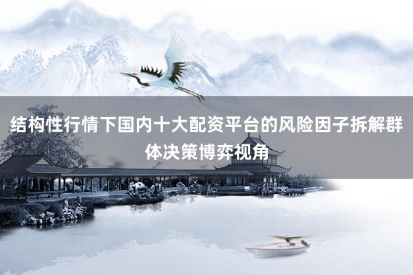 结构性行情下国内十大配资平台的风险因子拆解群体决策博弈视角